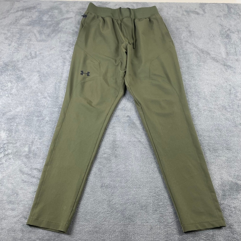 Under Armour Mens Size Medium Joggers Green Fitted Athletic Training Pants